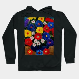 Bright and colorful abstract flowers Hoodie